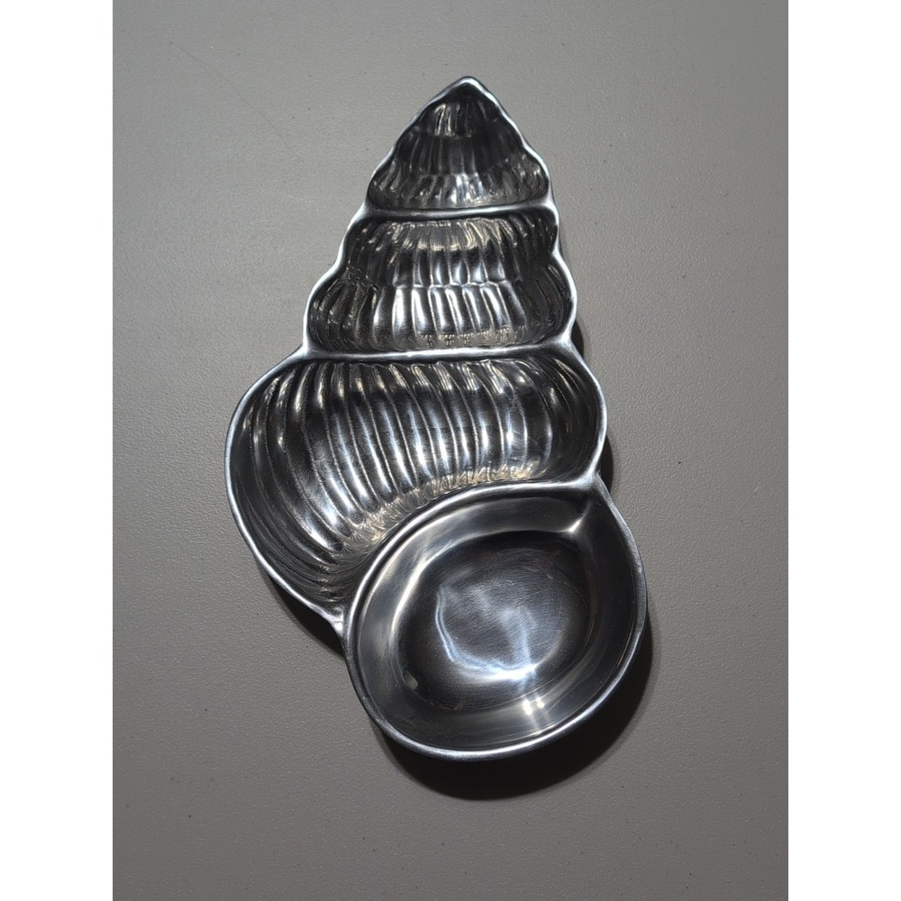 Holland Boone Polished Pewter Shell Serving Dish With Four Compartments Nautical